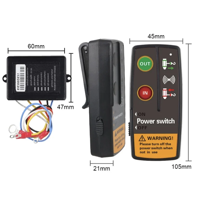 Electric Winch Switch Controller wireless remote control,wireless remote controller,winch remote control,winch switch controller 12V 24V Wireless Remote Control Accessories for Jeep Off Road 4x4 ATV Trailer Boat Universal