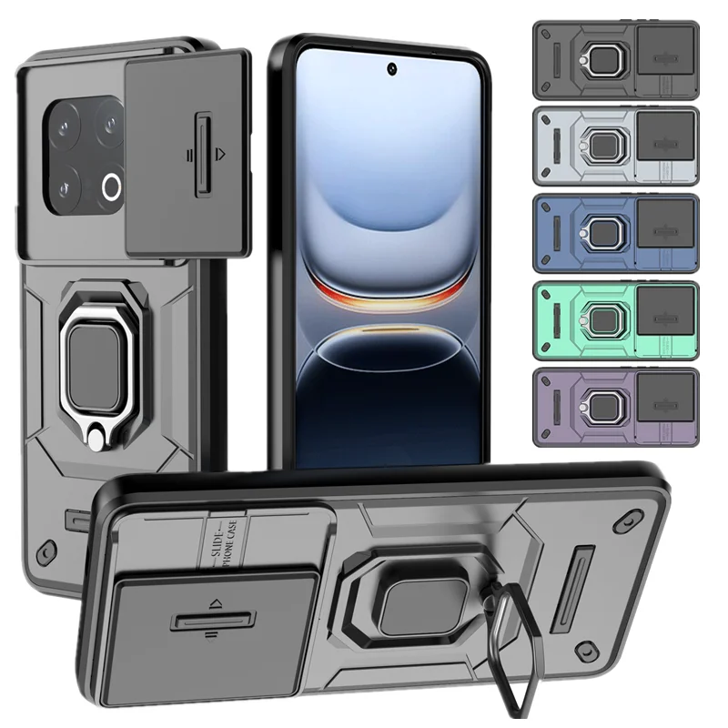 Shockproof Armor Case with Magnetic Stand and Ring Holder