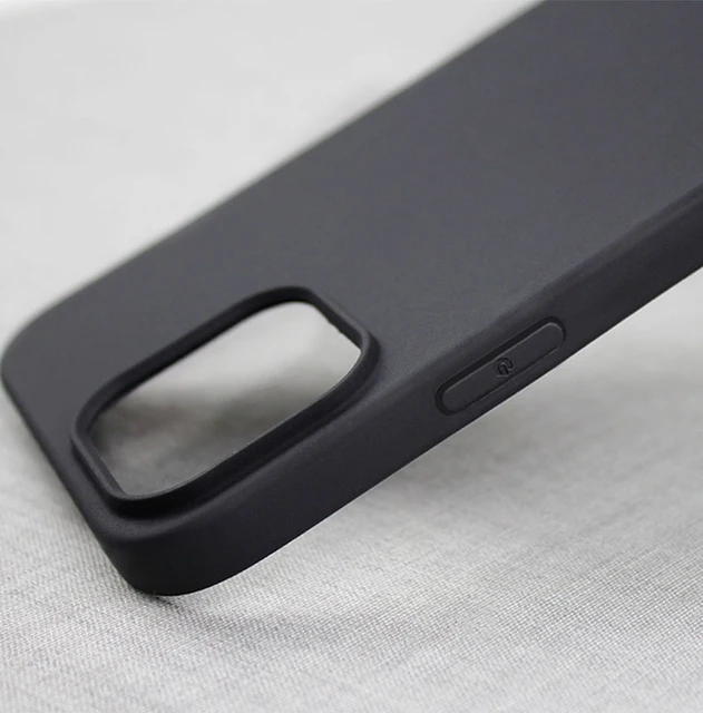 iPhone 14 Plus silicone case black logo