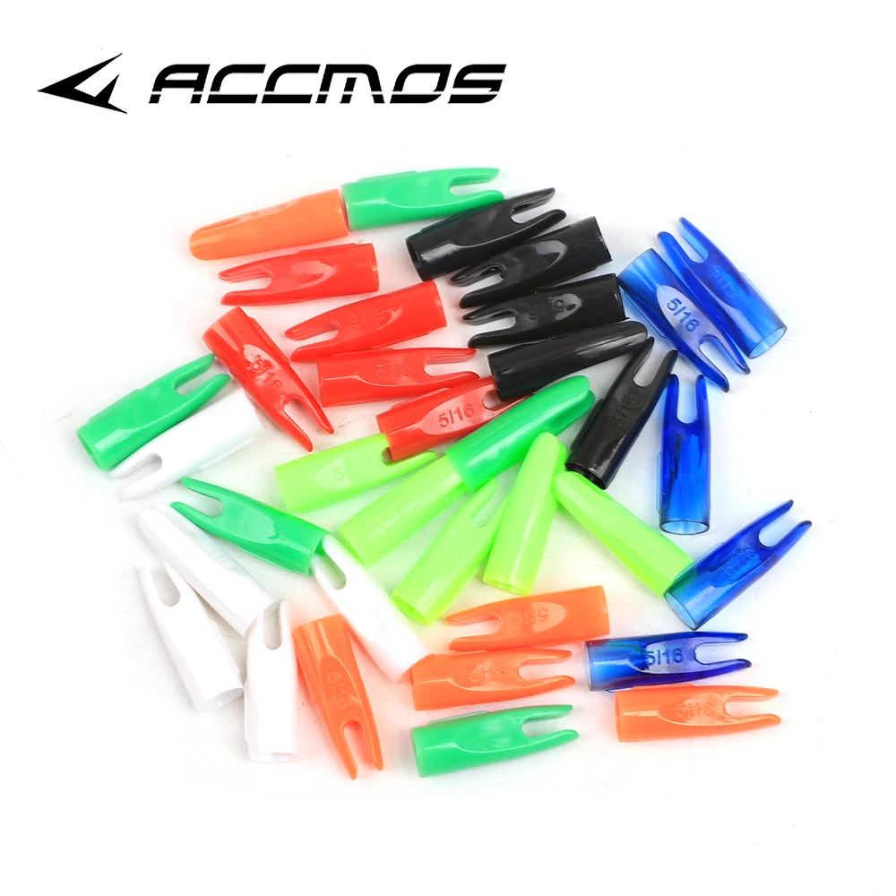 

50pcs Arrow Nock Tail 5/16 OD 8mm For Wood Arrow Bamboo Arrow Shaft Outdoor Shooting Archery Arrow Accessories