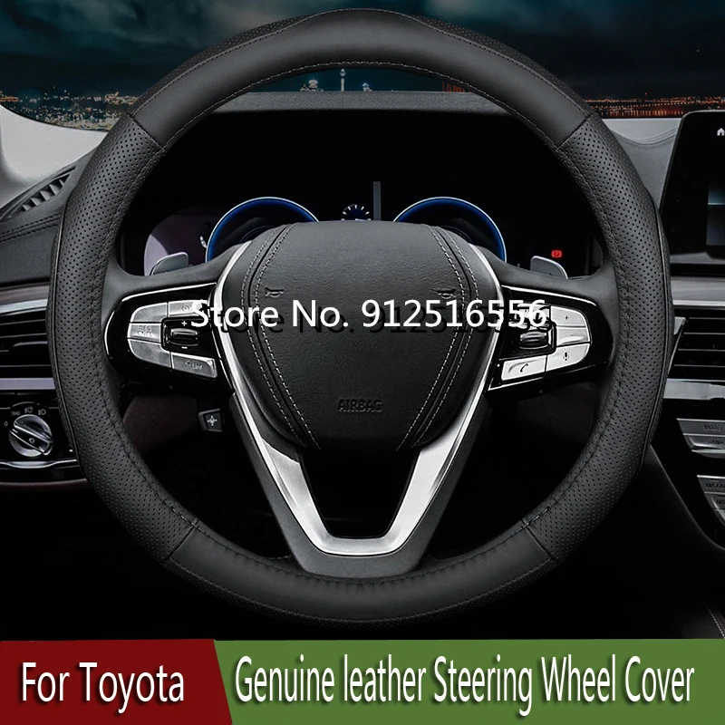 Car Styling Accessories Leather Steering Wheel Cover For Toyota Hilux Vigo Revo Pickup SURF 2004