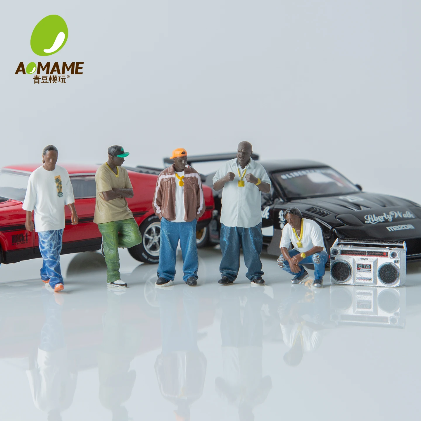 Kicarmod 1:64 Kit di Montaggio Figura Hip-hop da Strada, Modello in Resina Stampato in 3D, Miniatura per Scenari - immagine 3