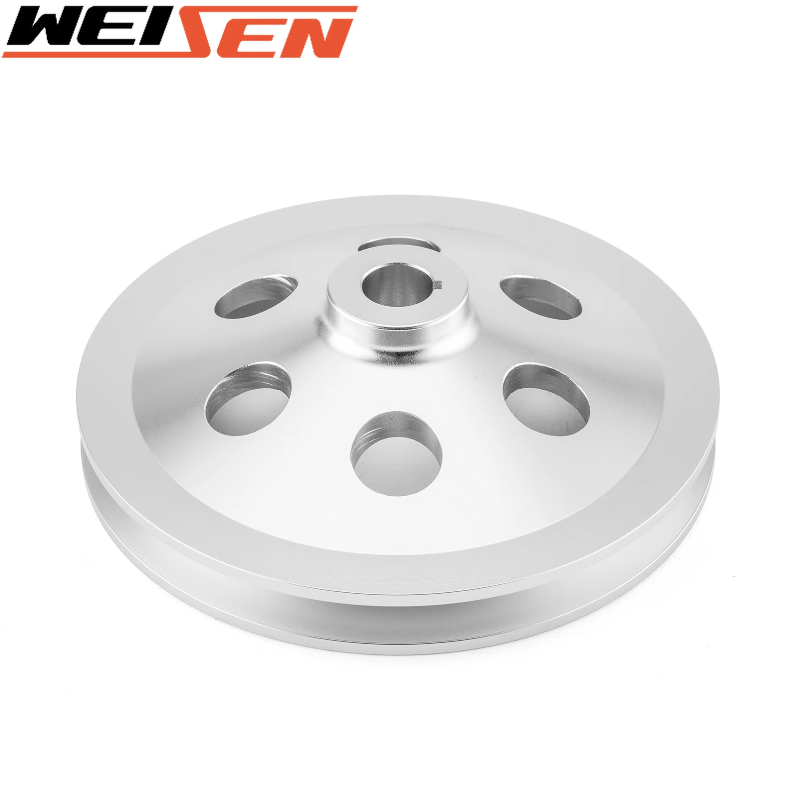 

Single Groove Power Steering Pump Pulley Key Way For SBC BBC Chevy 350 400 SWP