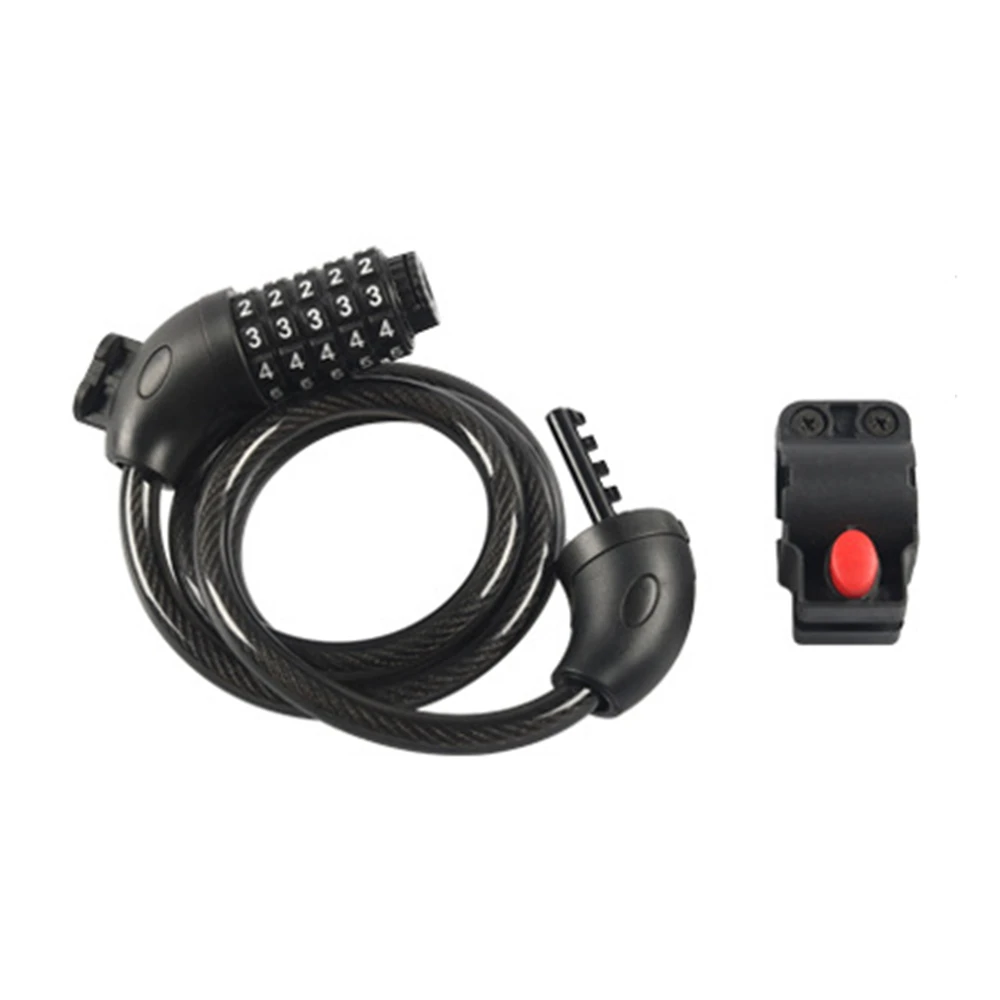 

4 Feet Bike Locks Cable High Security 5 Digit Resettable Combination Coiling Bicycle Lock, Heavy Duty Anti Theft Cable Locks