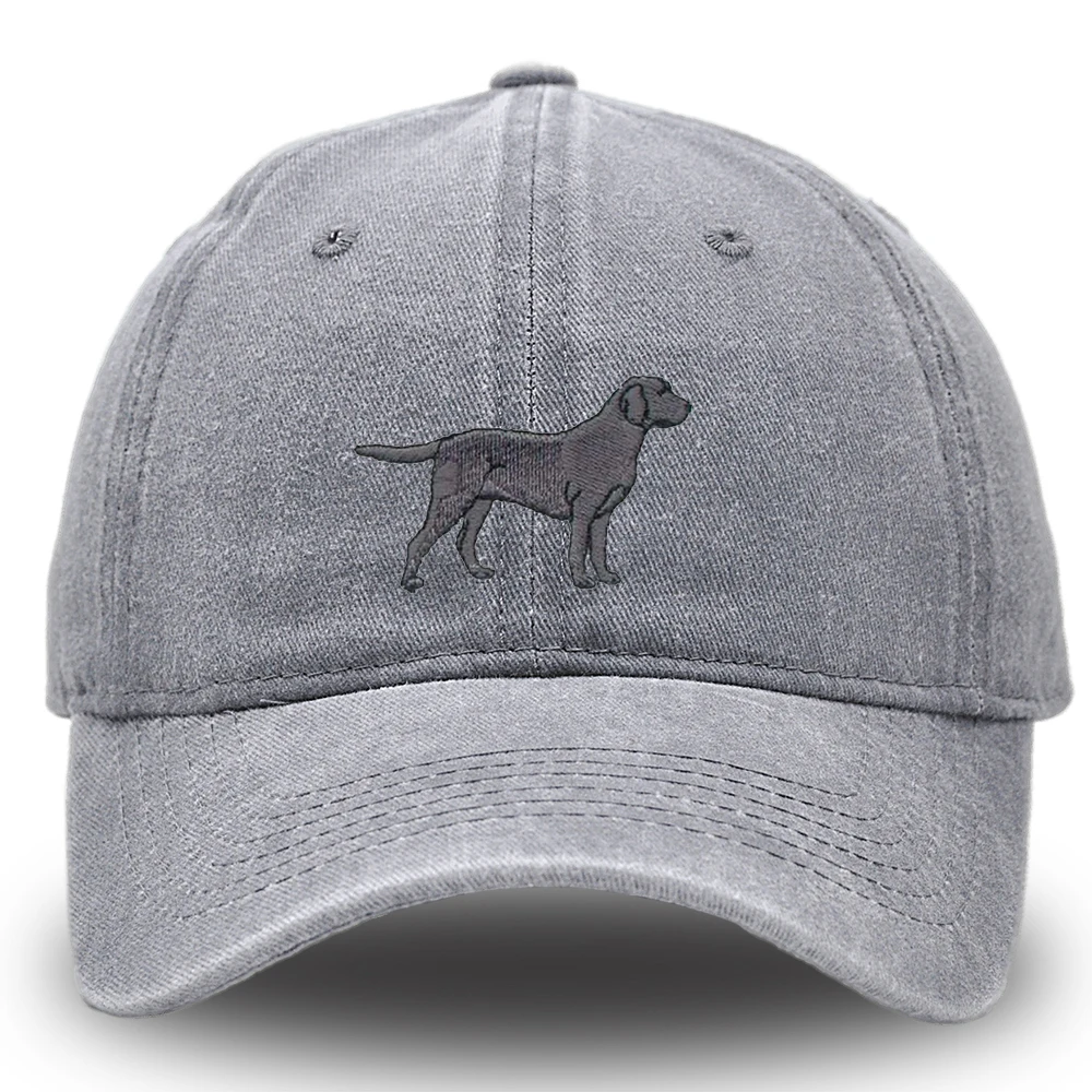 BlackLabradorRetrieverDogBaseballCapEmbroideredDogDadHatsSummerCozyTruckerHat