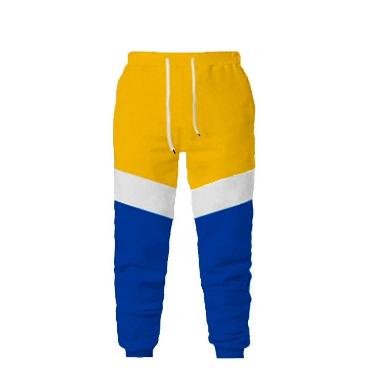 

Men's Fashion Casual Color Matching Pants Spring and Autumn Sports Breathable Drawstring Pants Fashion Jogging Long Pants