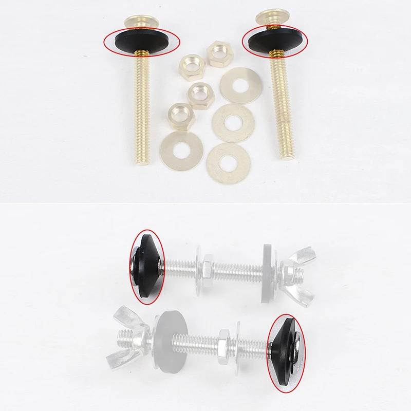 20pcs Rubber Toilet Water Tank Screw M6 M8 Seat Sealing Ring Non-Slip Black Gaskets Tapered Prevent Leakage Bolts Fixing Loose