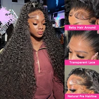 Rosabeauty 34 36inch Hd 13x4 13x6 Perruques bouclées, Perruque frontale Deep Wave, Perruque brésilienne en cheveux humains bouclés, Perruque Loose Water Wave pour femmes 5