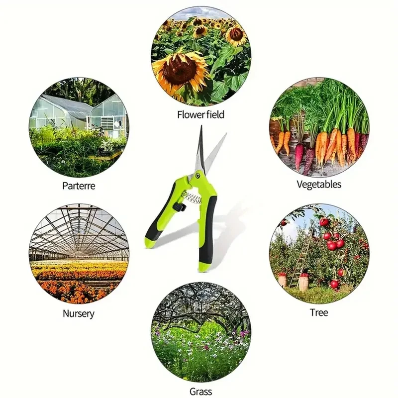 1 Set, Garden Scissors, Garden Pruning Shears, Non-slip Labor-saving Flower Branch Branch Shears, Fruit And Vegetable Shears