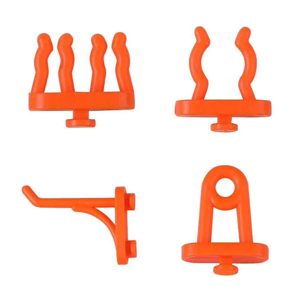 Wall Mounted Hook Rack 10Pcs Hardware Tools Hook Plastic Wall-Mounted Hanging Plate Hole Plate Hook Parts Storage Box Garage Unit Shelf Tool Holder