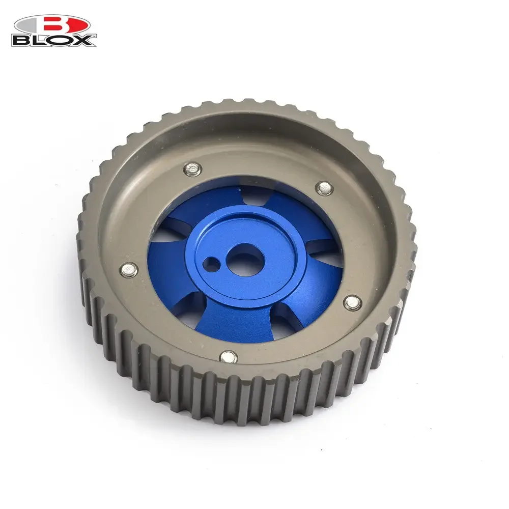 Blox Aluminum Racing Adjustable Vernier Cam Gears Pulleys AF-CG4G93BL For Mitsubishi Mirage 93-02 4G93 Dohc Engine