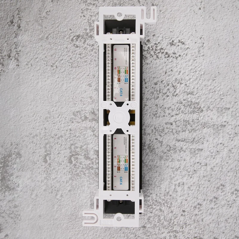 Network Tool Kit 12 Port Cat6 Patch Panel Rj45 Networking Wall Mount Rack Mount Bracket