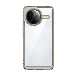 Premium Protective Phone Case - TPU Border & Acrylic Backplane Bumper for Poco F7 Ultra (GRAY)