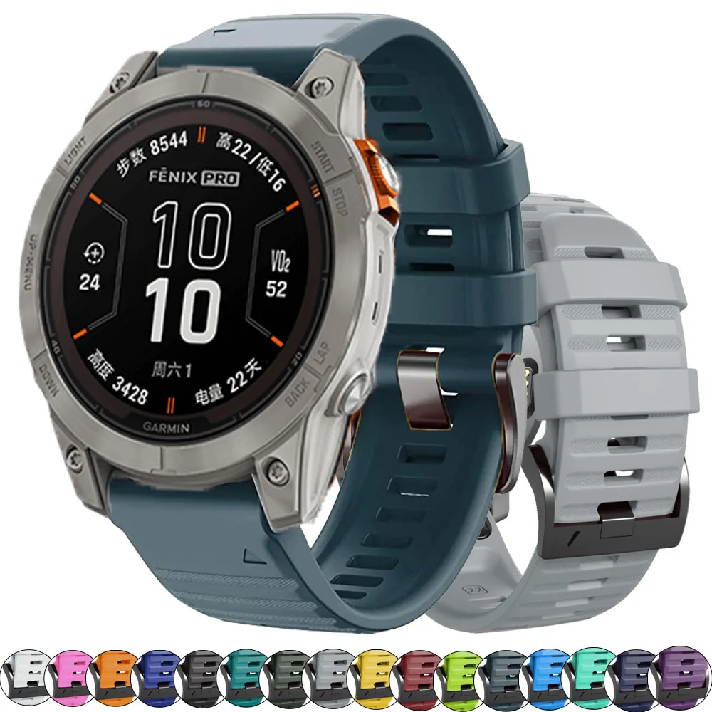 

Ремешок силиконовый для Garmin Fenix 7 7X 6 6X Pro 5 5X Plus 3 3HR Тактический 7 Pro Epix Gen 2, быстросъемный браслет для смарт-часов, 22 26 мм