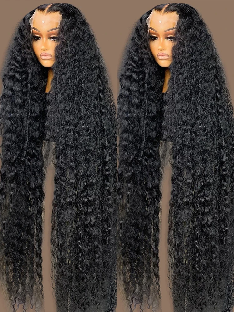 

360 Deep Wave Frontal Wig 13x4 13x6 HD 30 34 Inch Curly Lace Front Human Hair Wigs For Women Brazilian Wet And Wavy Water Wig