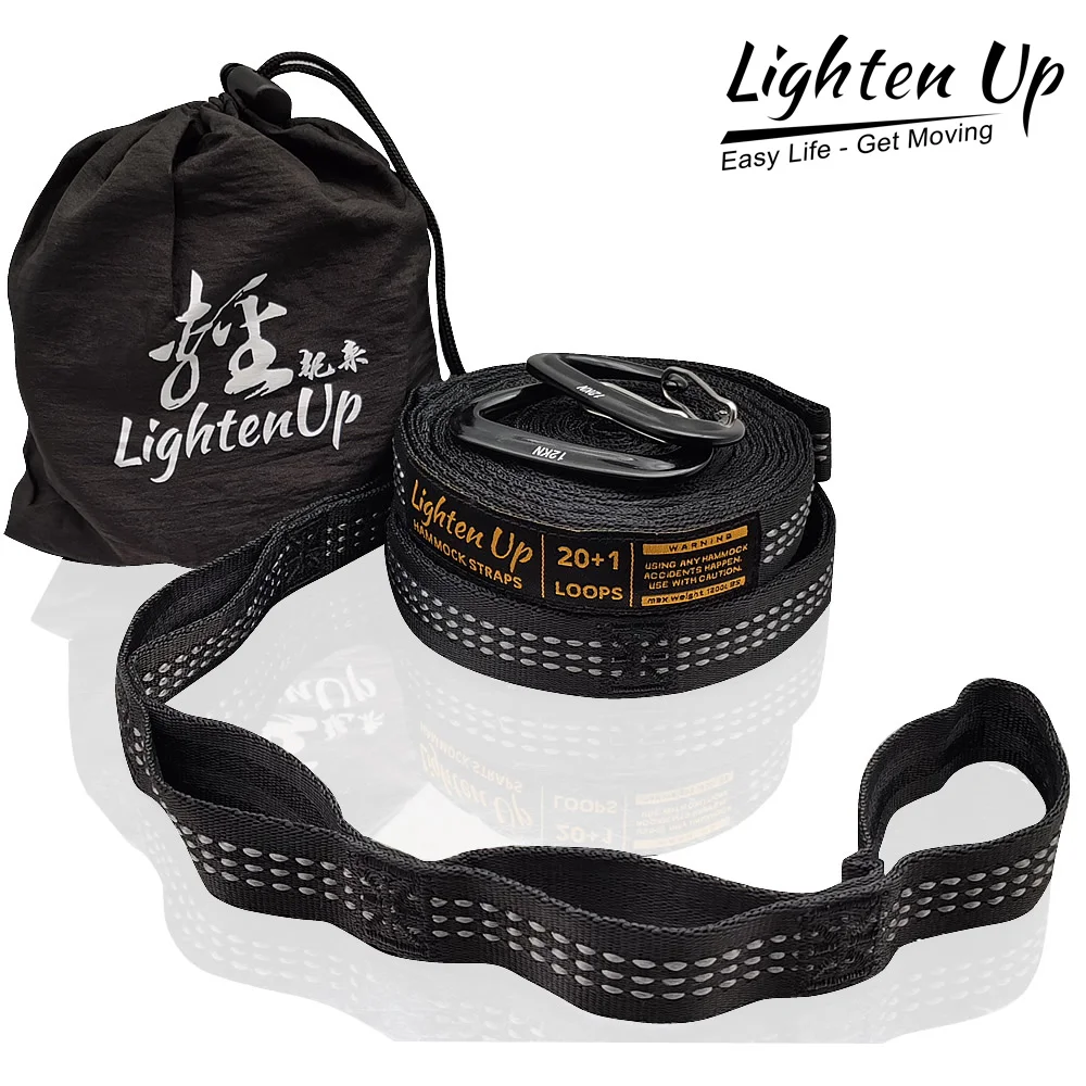 

Lighten Up 2pcs 3m Hammock Strap Special Reinforced Polyester Straps Rope High Load-Bearing Outdoor Camping Hammock Straps Rope