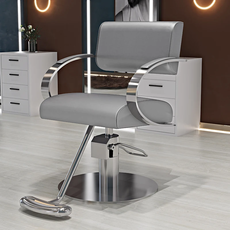 

Counter High Quality High Hair Salon Chairs Minimalist Lifting Chairs Cutting Lounges Taburete Con Ruedas Saloon Furniture