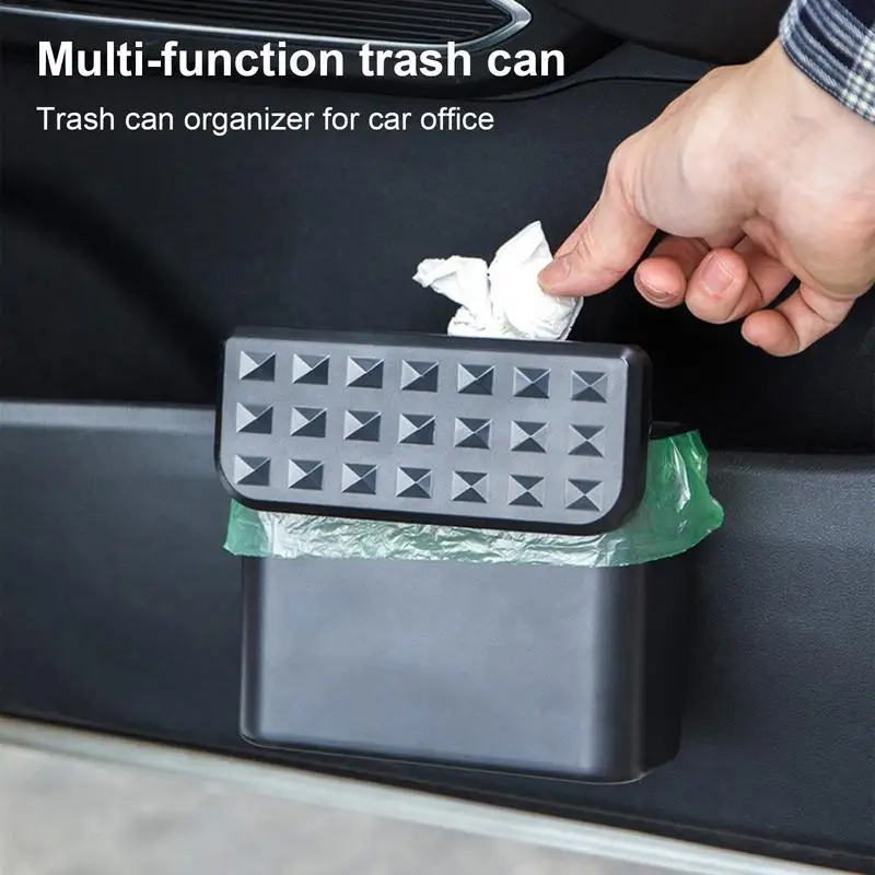 Automotive Garbage Cans Container Car Organizer Leak-Proof Auto Dustbin Lid Trash Bin For Car Vehicle