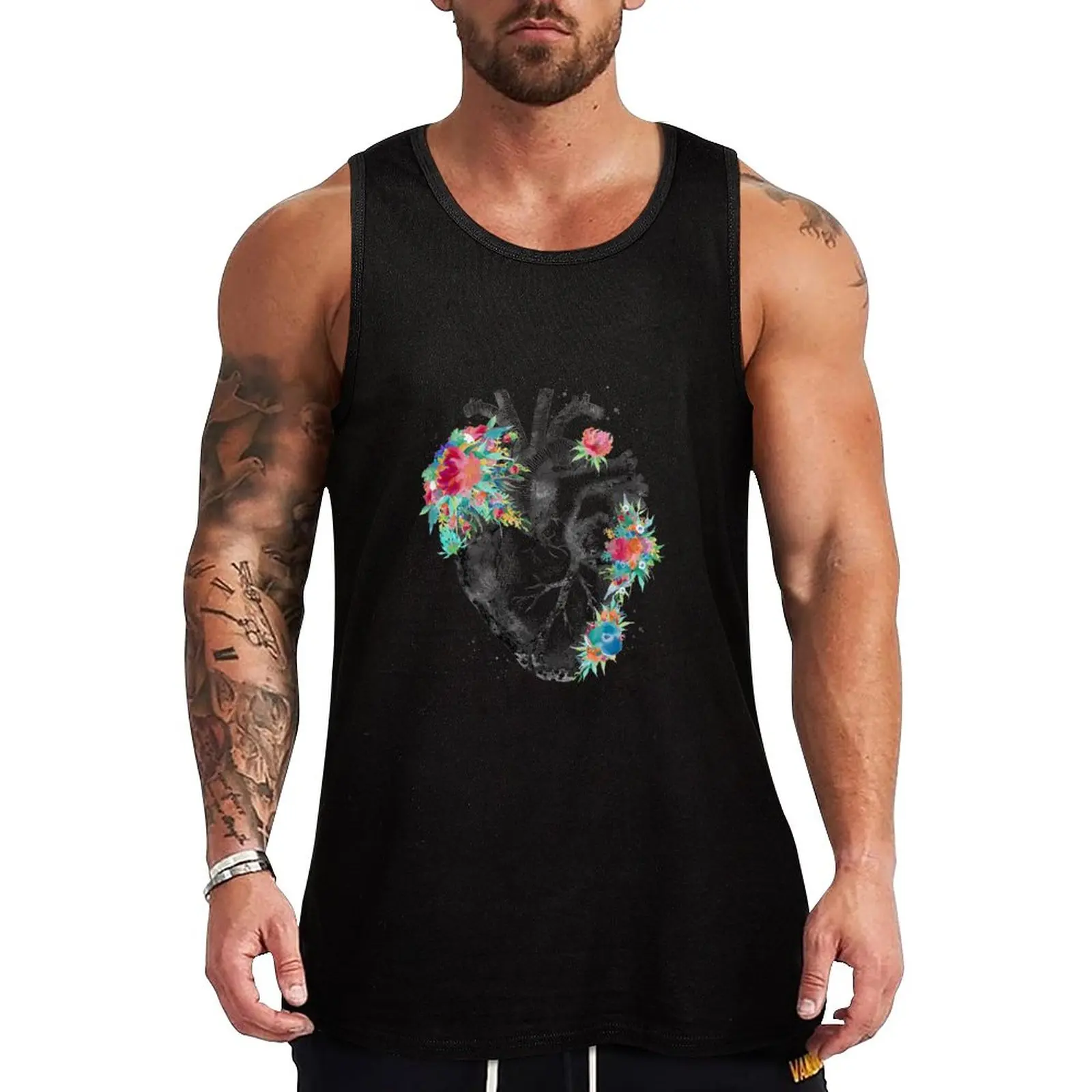 

New Human Heart Tank Top t-shirts man t shirts Men's vest