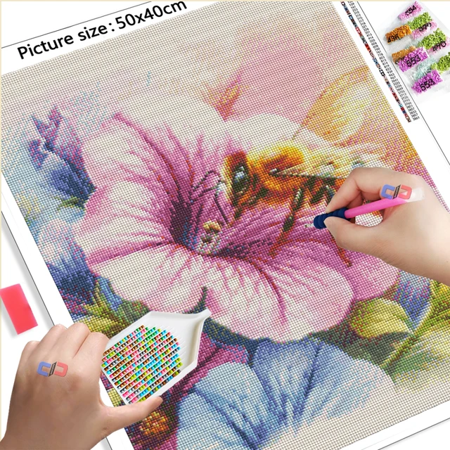 Acudotr Diamond Painting Kit – 12x12 Inch Full Drill 5D DIY Diamond Art For Adults (Flower Design)
