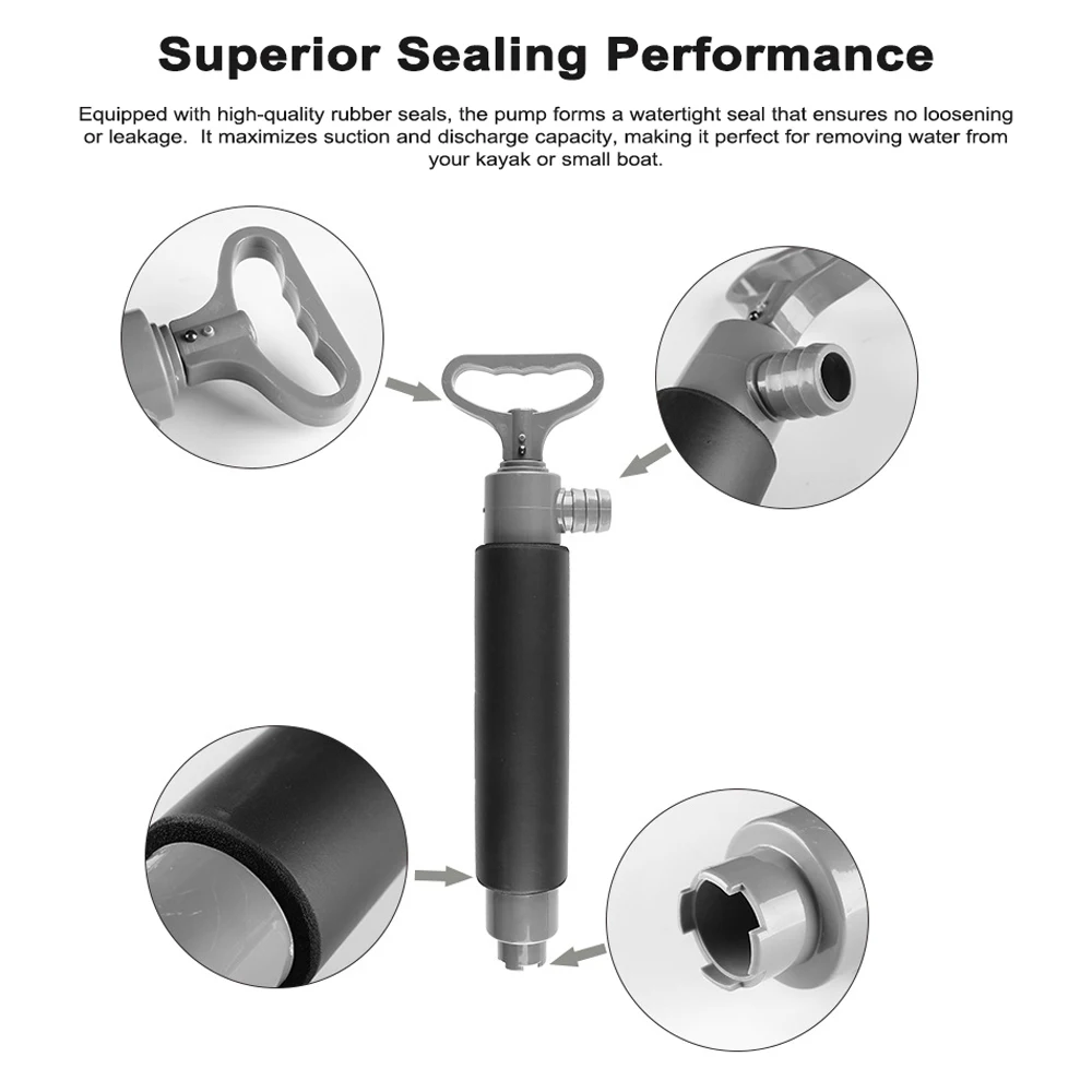 Manual Bilge Pump for Boats Kayak Canoe Portable Hand Water Pump with Extension Hose Bilge Pump