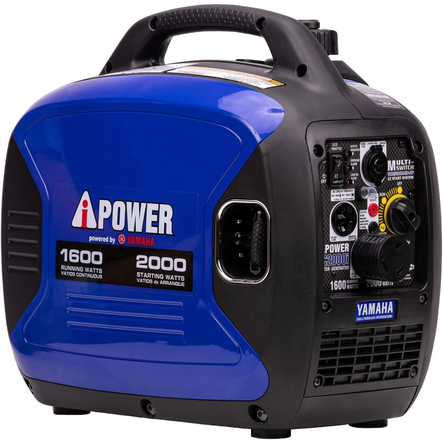 

Portable Inverter Generator, 2000W Ultra-Quiet Powered By Engine RV Ready, EPA Compliant, Ultra Lightweight,55 Pounds