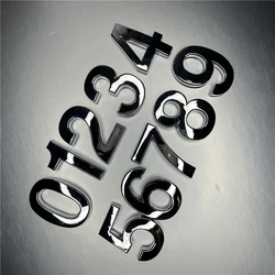 Exterior House Numbers 3D Numeral Door Sticker Self Adhesive Door Plate Digits Apartment Door Numbers House Number Outdoor 0-9