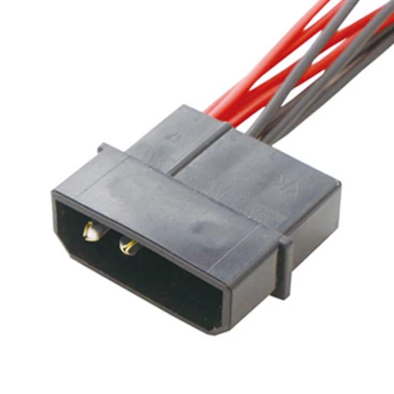 IDE Molex 4-Pin to Small 4Pin 3 4 Fan Y Splitter Extension Power Cable 4.9in