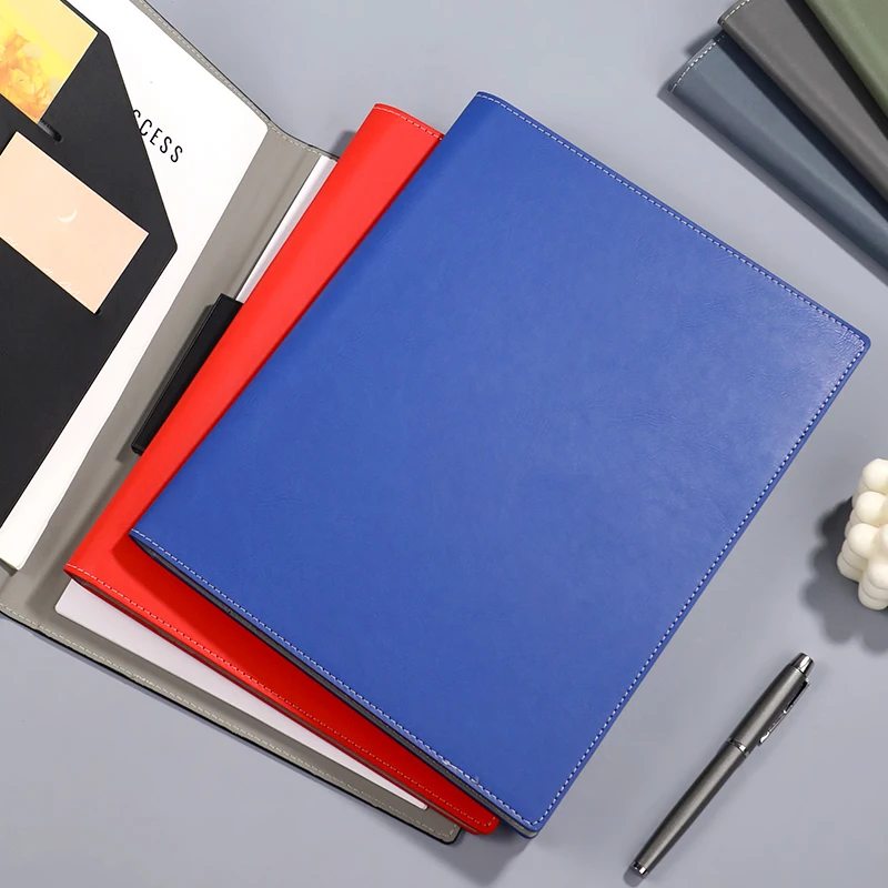 File folders A4 business folder PU data book for hotel service sales