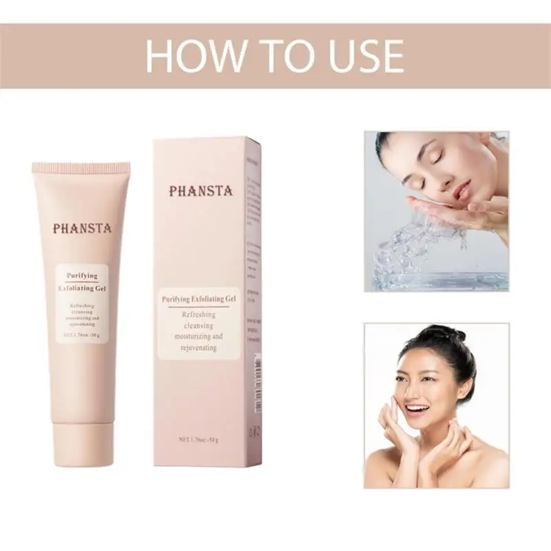 Purifying Exfoliating Gel Gentle Exfoliating Facial Cleanser Facial Scrub Moisturizing Nourishing Repair Cleans Dirt Oils 1PC For Facial Scrub Balls Tanning Spray