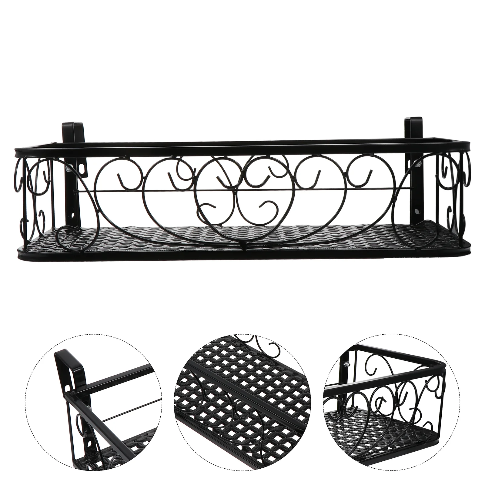

Outdoor Hanging Planter Flower Pot Hanger Patio Railing Shelf Bed Balcony Stand Gardening Supplies Indoor Flowerpot Rack
