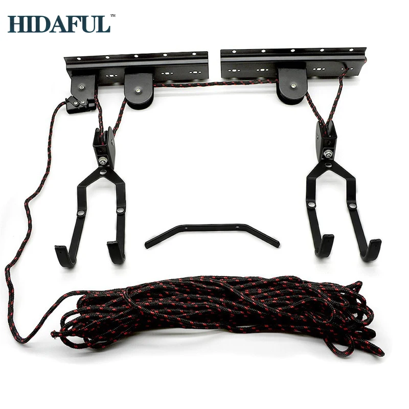 

Bicycle Hanging Pulley MTB Bike Lift Ceiling Hoist Wall Mount Hanger Rack for Garage Storage Overhead Hangers Bike Accessories