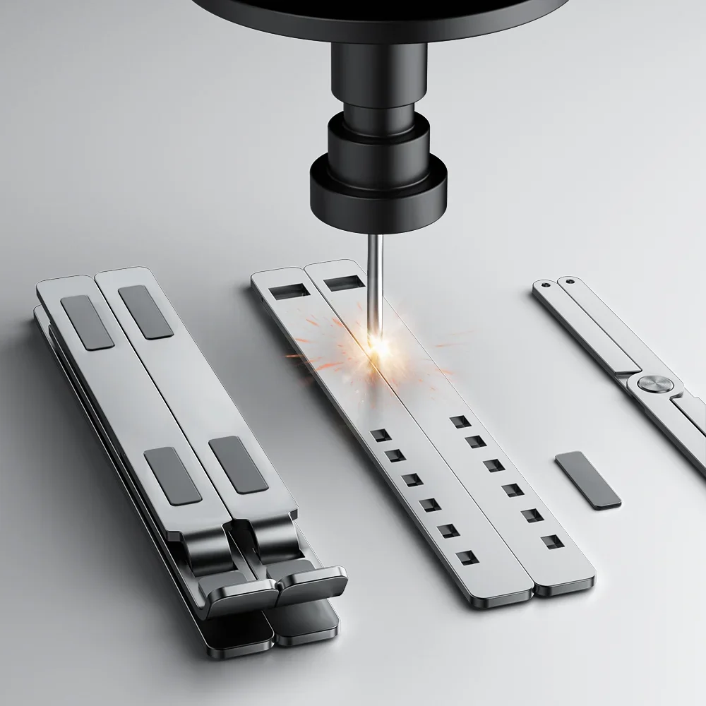 N8 조정 가능한 노트북 스탠드 알루미늄 맥북 태블릿 노트북 스탠드 테이블 냉각 패드 접이식 노트북 홀더 이중 지지대