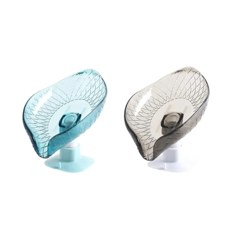 2Pcs Soap Box Draining Soap Storage Rack Punch Free Suction Cup