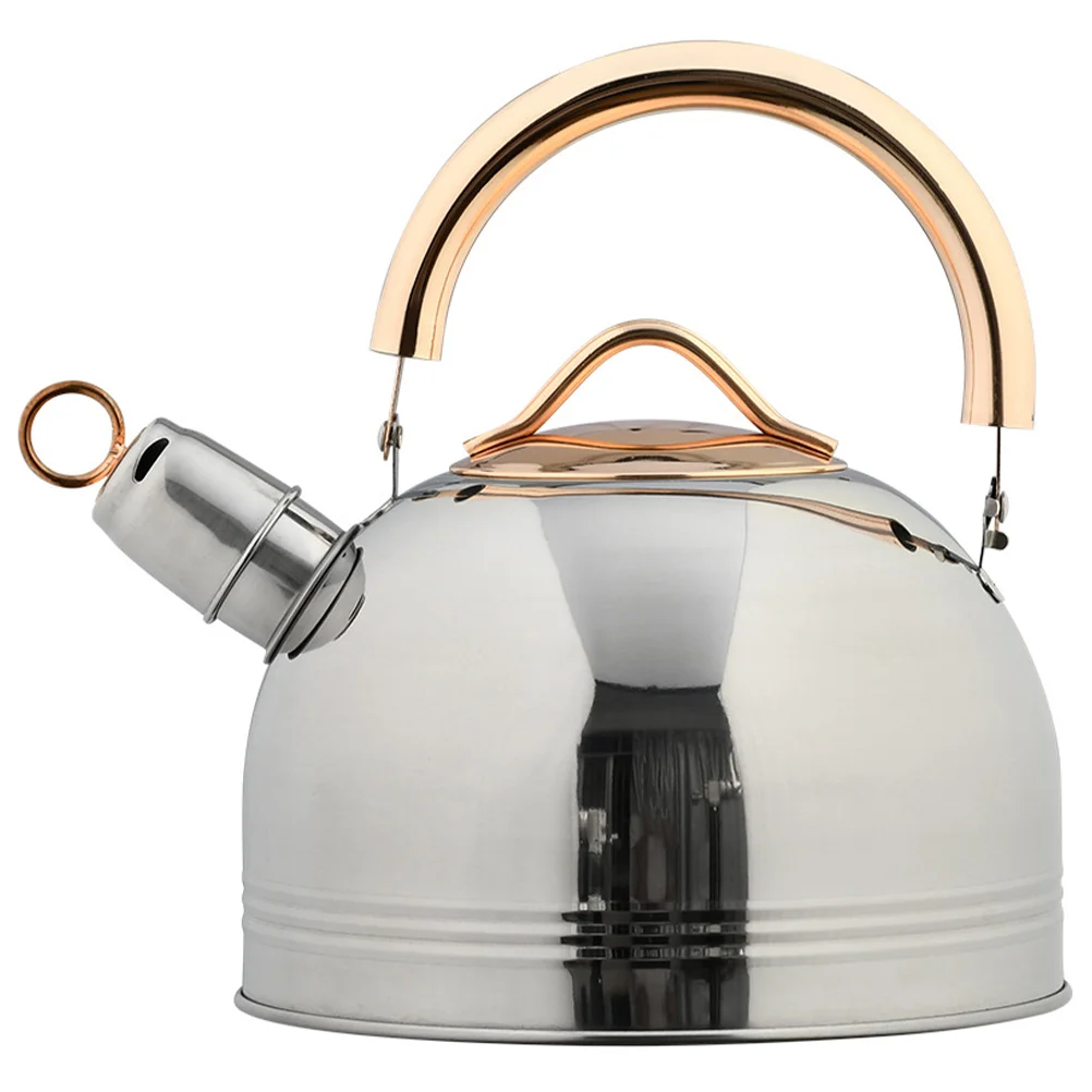

1pc 3L Teakettle Stainless Steel Heating Water Kettle Household Teakettle