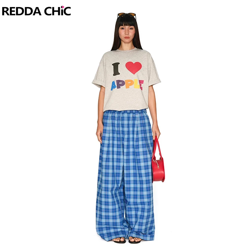sillysis - Y2K Gingham Wide Pants