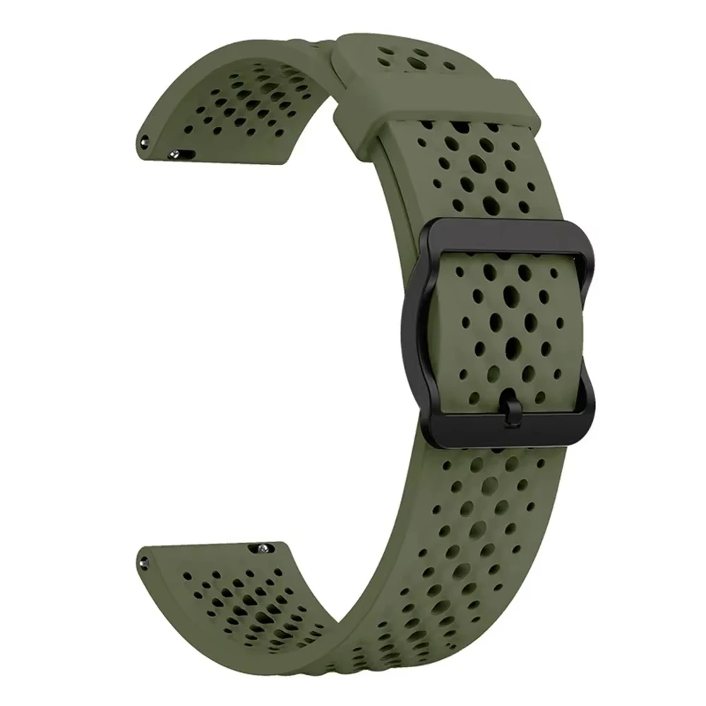 Breathable 22mm Silicone Watch Strap Replacement Bracelet