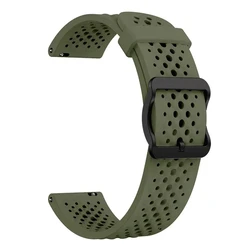 Breathable 22mm Silicone Watch Strap Replacement Bracelet for Huwei Watch 3 3Pro (Army Green)