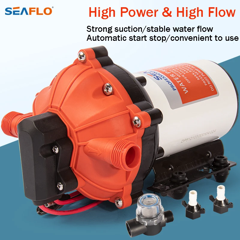 

SEAFLO 55 Series RV High Pressure Water Pump DC Suitable For Yacht Boat Diaphragm Booster Pump