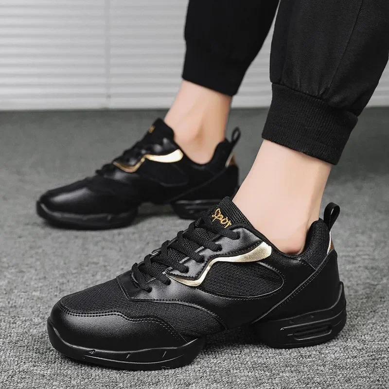 New Soft Men Shoes Sports Increased Anti-skid Square Dance Shoes Sneakers Net Jazz Shoes Fitness Team Performance Shoes 3