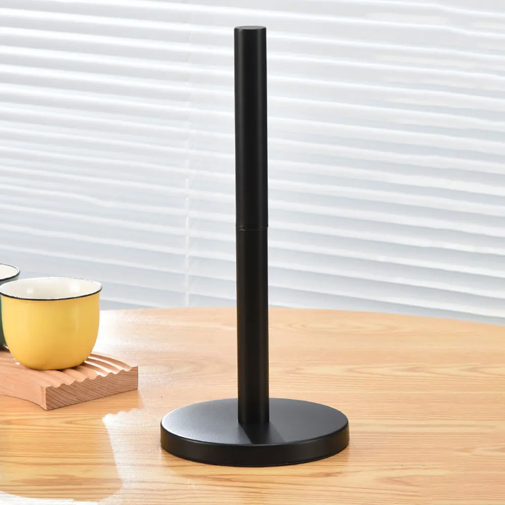 Stainless Steel One Hand Tear Paper Towel Roll Holder with Weighted Base Paper Towel Dispenser for Kitchen Bathroom Countertop