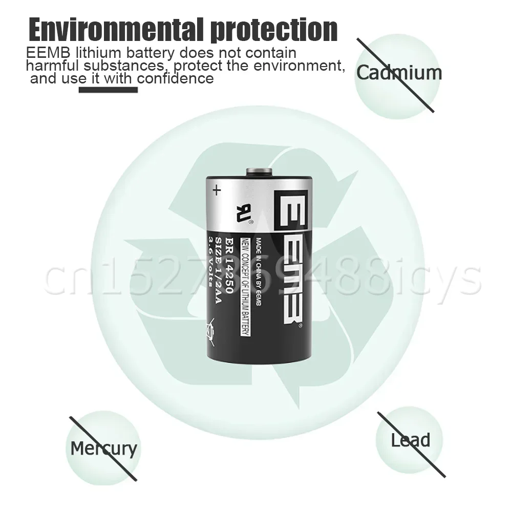 4PCS ER14250 ER 14250 CR14250SL 1/2AA 1/2 AA 3.6V 1200mAh PLC Industrial Lithium Battery Primary Battery For Camera Water Meter lithium battery
