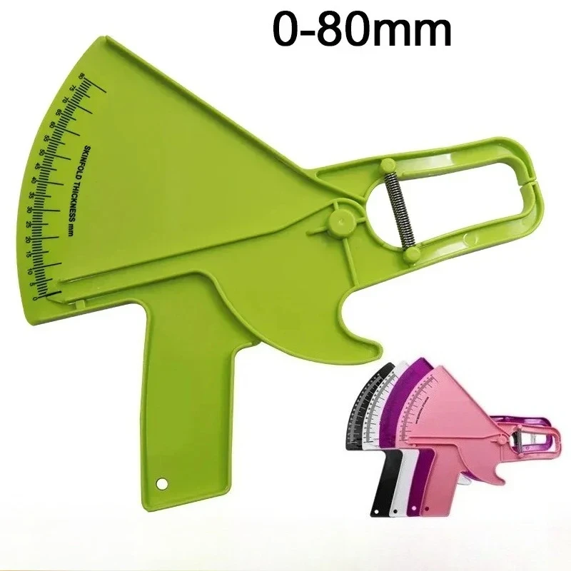 0-80mm 피부주름 측정기 - 피지 캘리퍼스 및 측정 테이프가 포함된 체지방 측정 분석기