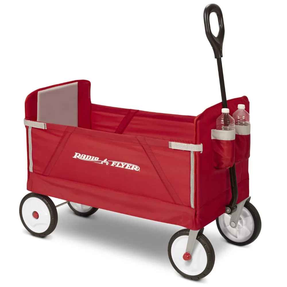 

3-in-1 EZ Fold Wagon, Padded Seat with Seat Belts, Red, Outdoor