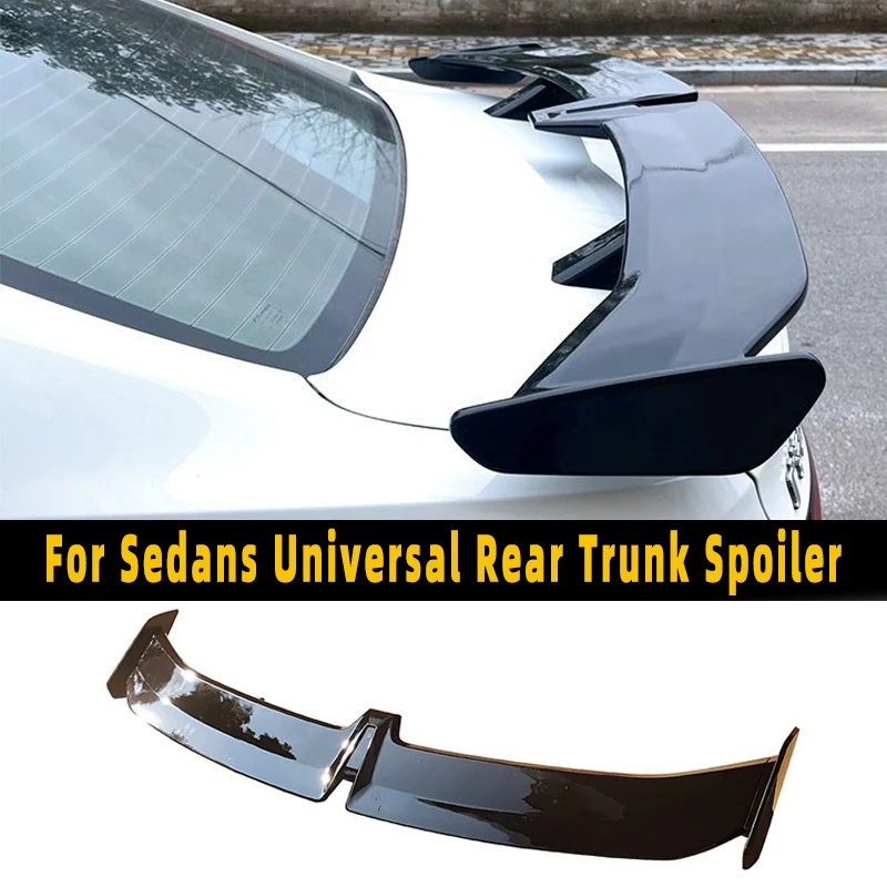 Adatto Per Bmw E90 F10 F30 Audi Gt Style Sedans Universal Rear Trunk Spoiler Wing Body Kit Punch Free Accessori Per L'Installazione