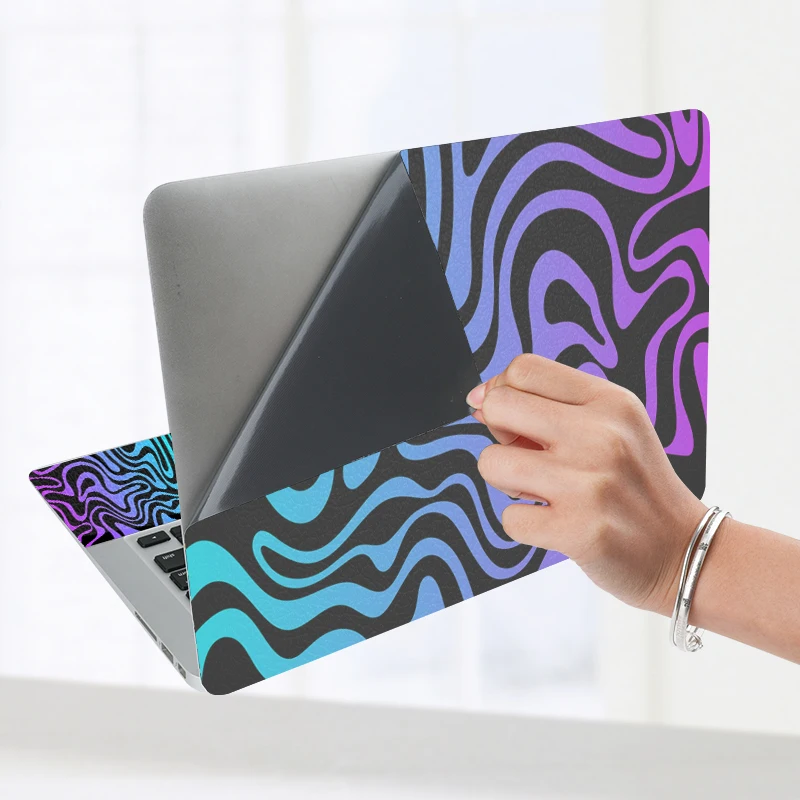 12.1 13 14 15 15.4 15.6 Inch Topographic Contour Laptop Skin Sticker Decal Universal , Reusable PC Protector Cover(Blue Purple)