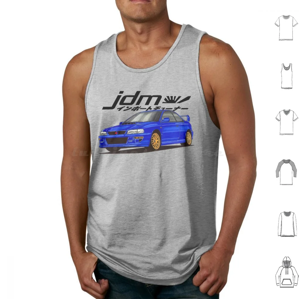 Jdm Legendary Japanese Car Tank Tops Print Cotton Wrc Wrx Sti Brz 22B Sti Forester Wrx Justy Legacy Libero Levorg Liberty