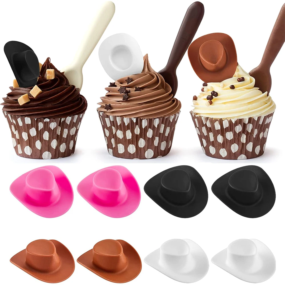 20 Stücke Kunststoff Mini Western Cowboy Hut Nette Cowgirl Miniatur Puppe Hut Dekoration Zubehör Geburtstag Kuchen Topper Hochzeit Gefälligkeiten – Detail 6
