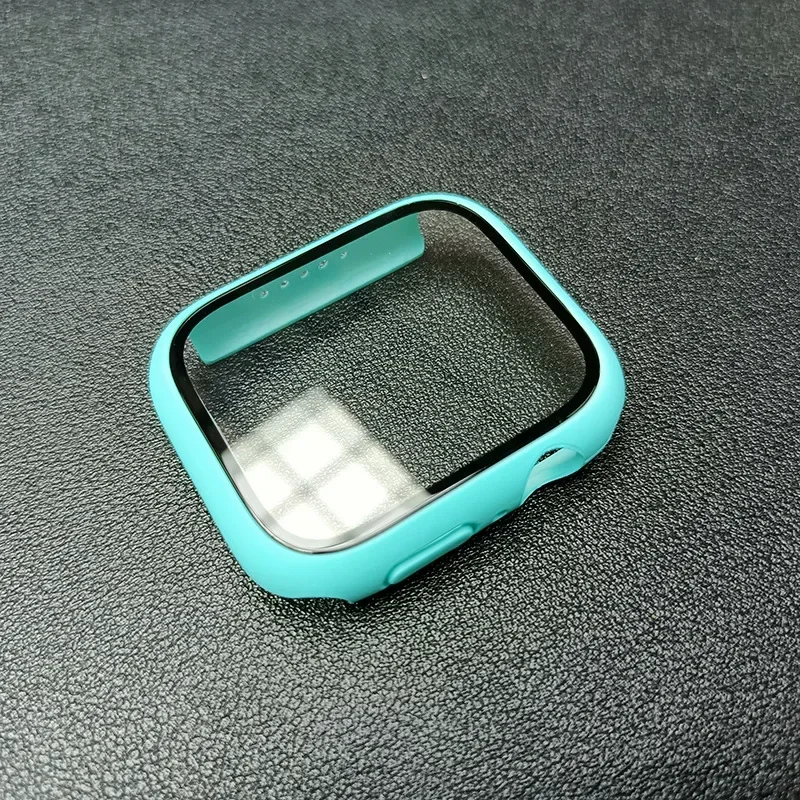 Temperli Cam + Kılıf Apple Watch serisi 9 8 7 6 5 4 3 SE 41mm 45mm 40mm 42 38 44mm Aksesuarları kapak tampon Ekran Koruyucu