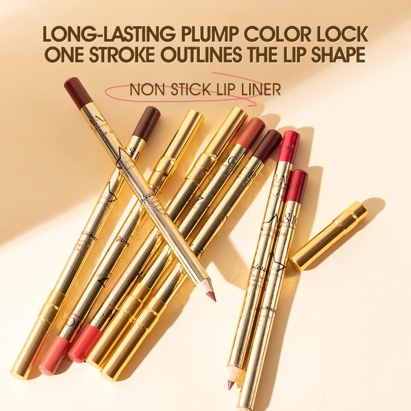 Lipliner Pencil 8-Color Long Lasting Waterproof Professional Soft Smooth Colorful Matte Lipstick Cosmetics Makeup Tool